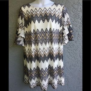 Zig zag print dress